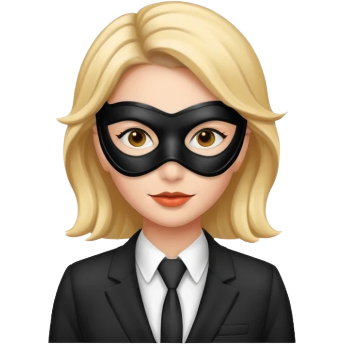  woman in suit and mask emoji