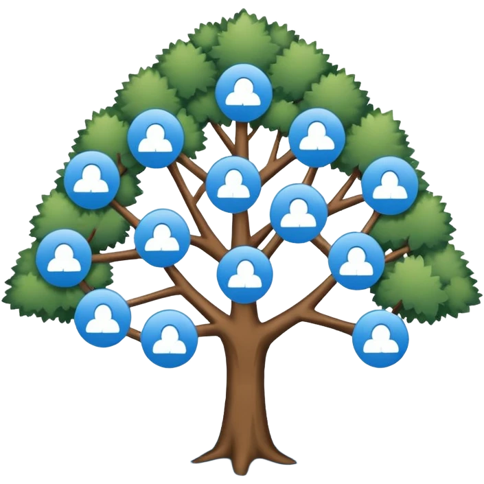 connected nodes forming a simple tree diagram emoji