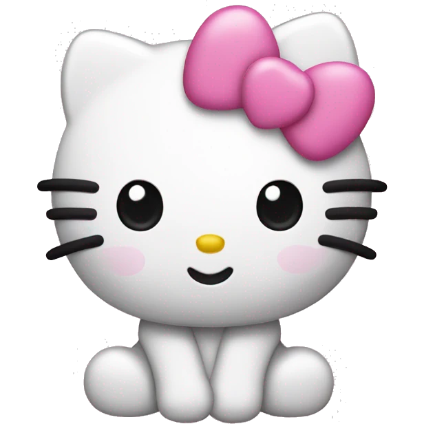 hello kitty with pink hearts  emoji