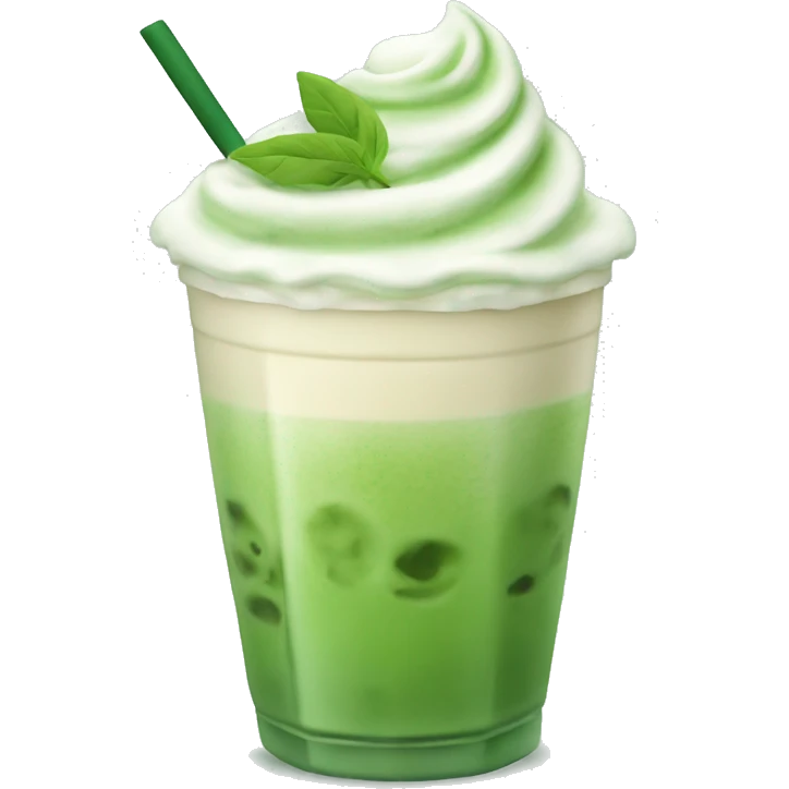 Iced matcha latte emoji