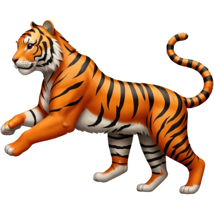 Realistic Tiger running in profile emoji
