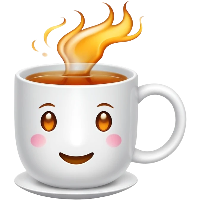 tea in white mug emoji