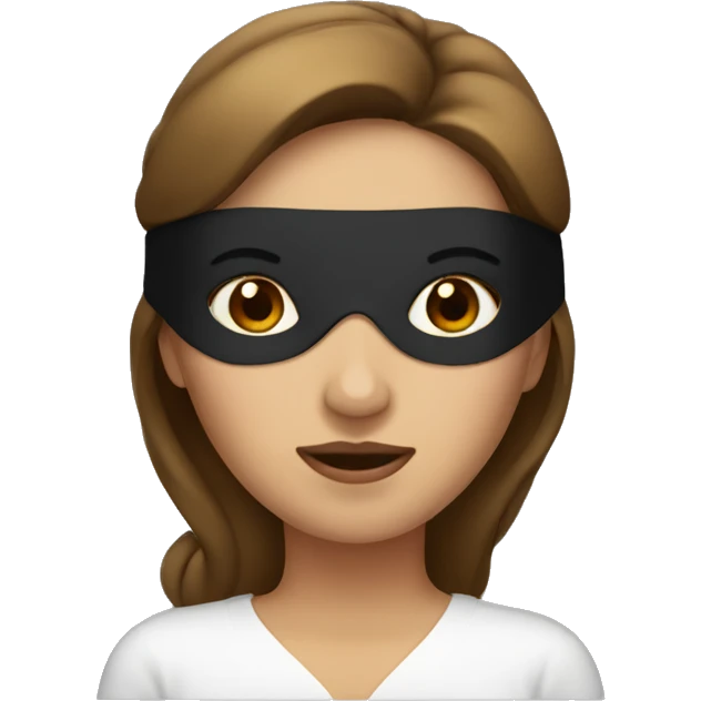 blindfolded woman with brown hair emoji