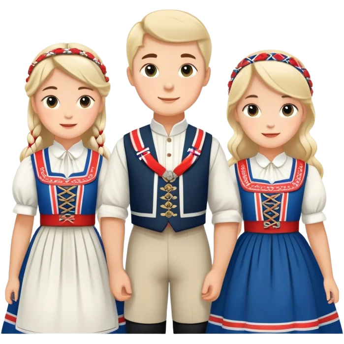 norway 17th of may national day celebration people in traditional bunad emoji