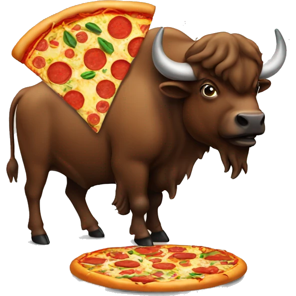 Buffalo with pizza emoji