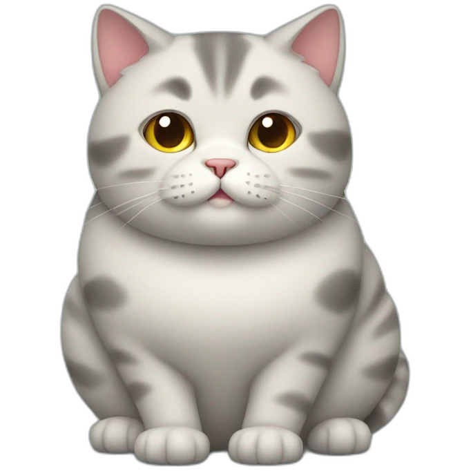Fat cute cat emoji