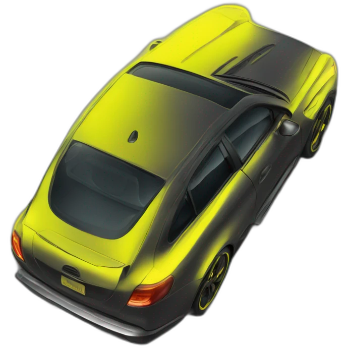 car yellow neon  emoji