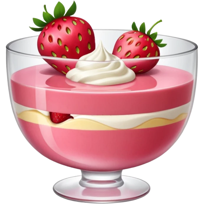 Strawberry pudding emoji