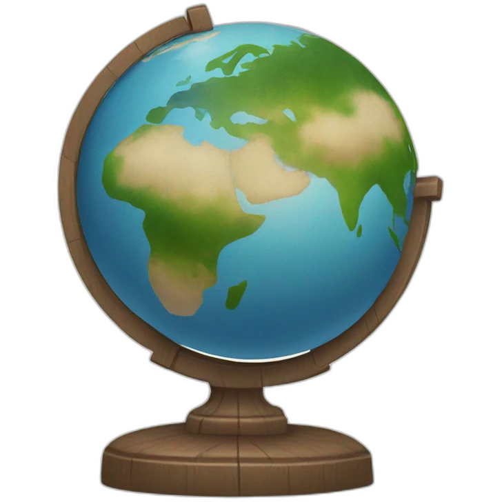 globe with an island on the top emoji