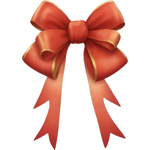 Christmas color bow emoji