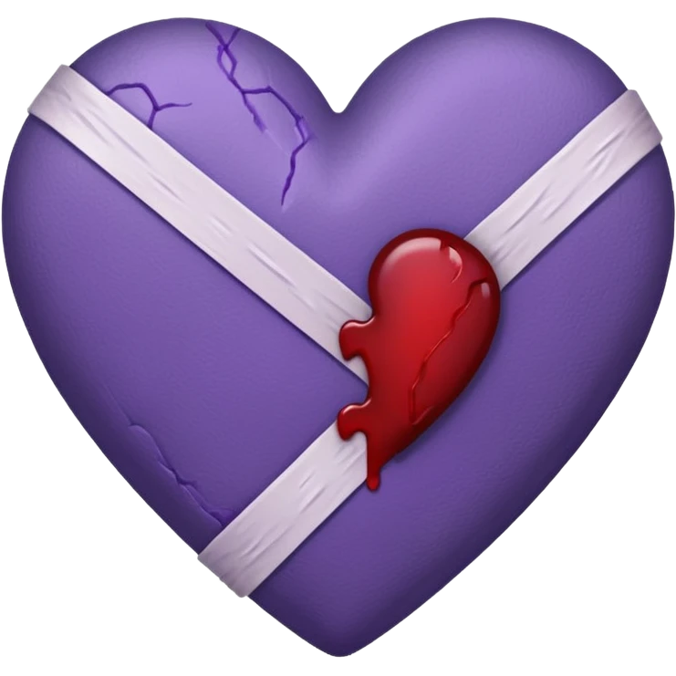bandaged purple heart colour emoji