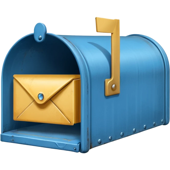 empty open blue mailbox emoji