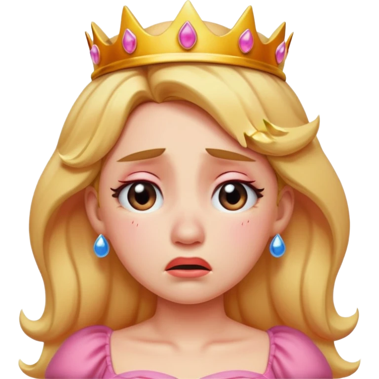 Crying princess peach emoji