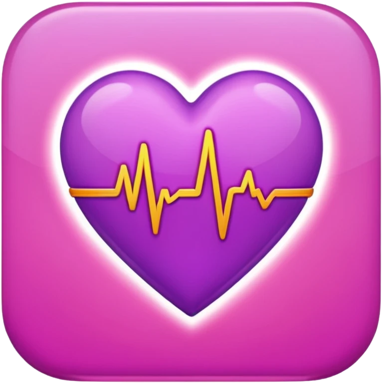 purple heart with heartbeat emoji