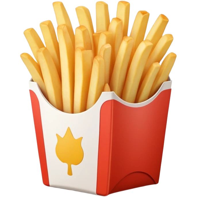 Ultra basic french fry container with minimal details emoji
