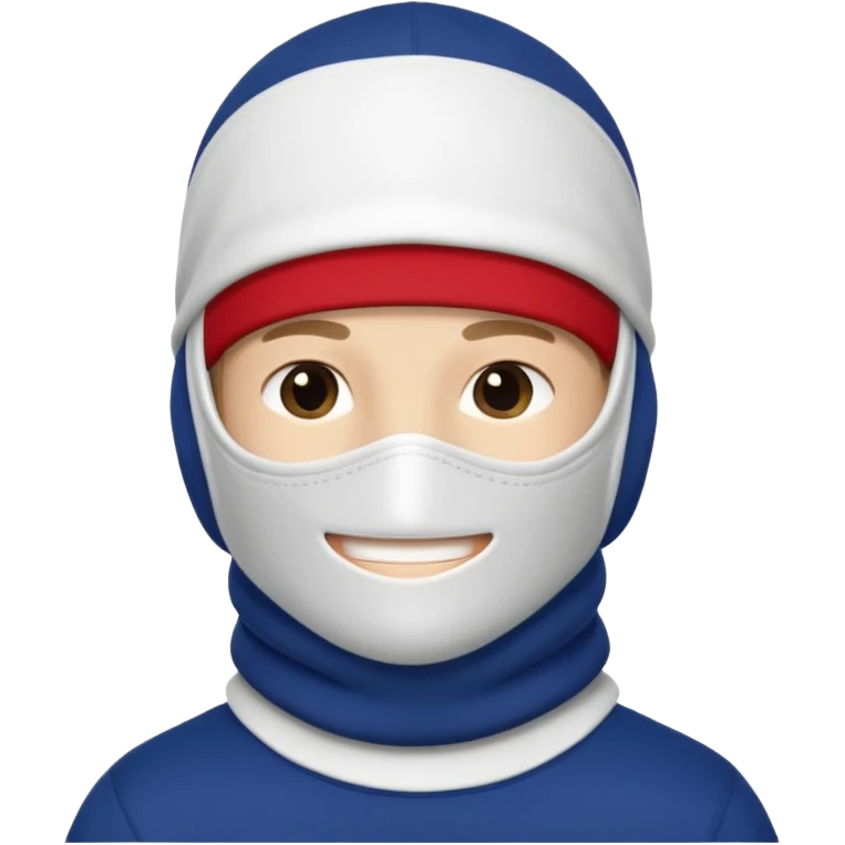 white boy lacoste balaclava with lacoste emoji