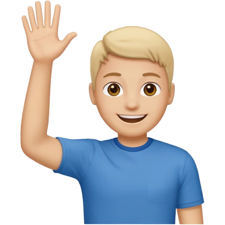 Person waving emoji