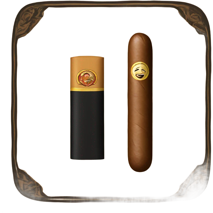 cigar packaging beige and black emoji