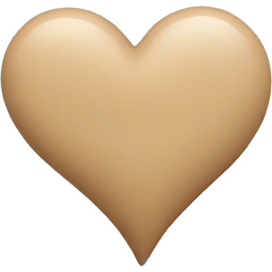 beige heart emoji