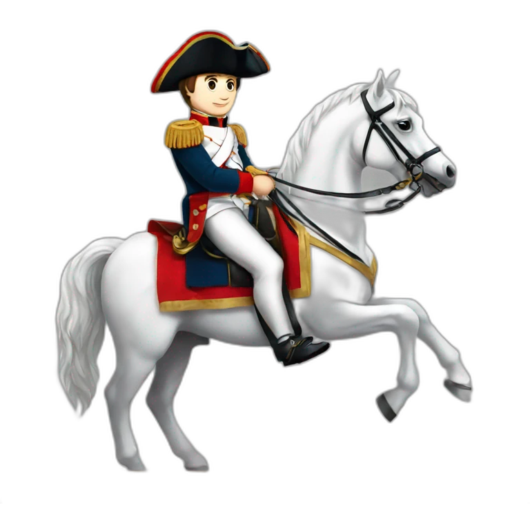 young napoleon on white horse emoji