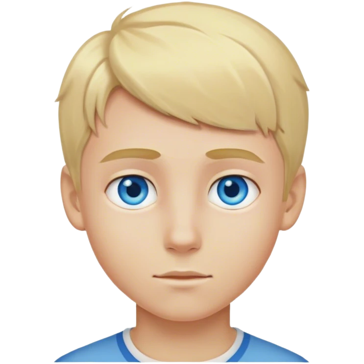 A boy with blonde hair and blue eyes emoji