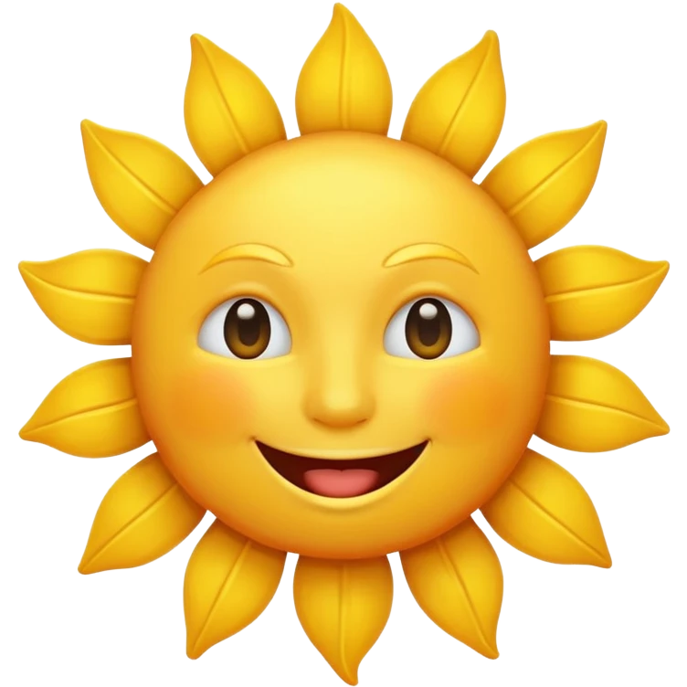 smiling sun emoji, simple and cheerful emoji