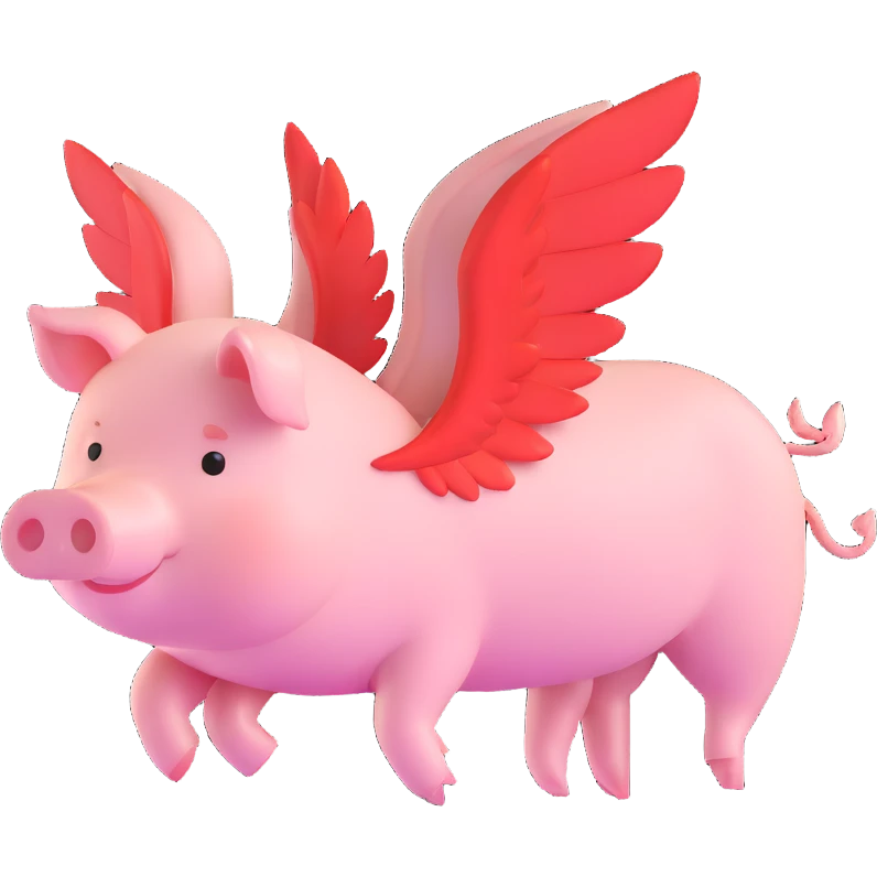 flying pig with wings emoji
