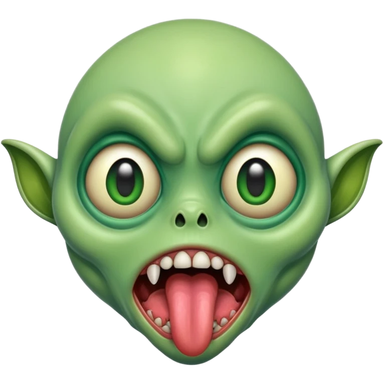  freaky alien with tongue out emoji