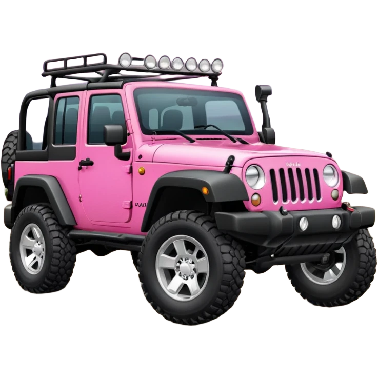 Tuscadero pink 4 door jeep wrangler emoji