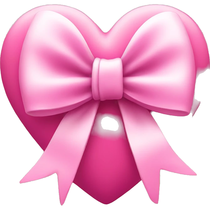 Pink heart and bow emoji