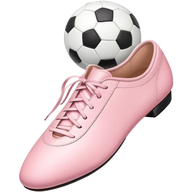 Ballet shoes next to a soccer ball emoji
