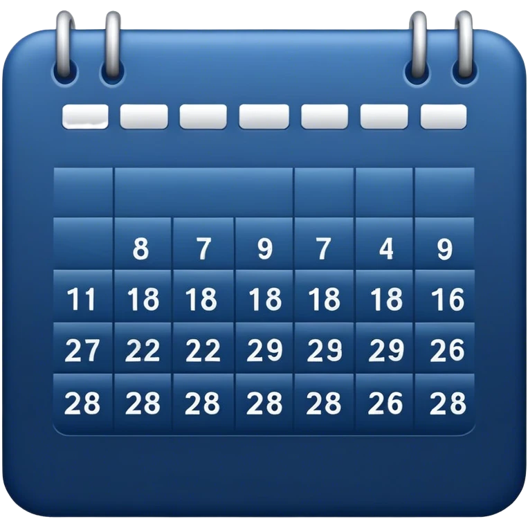 dark blue 
calendar emoji