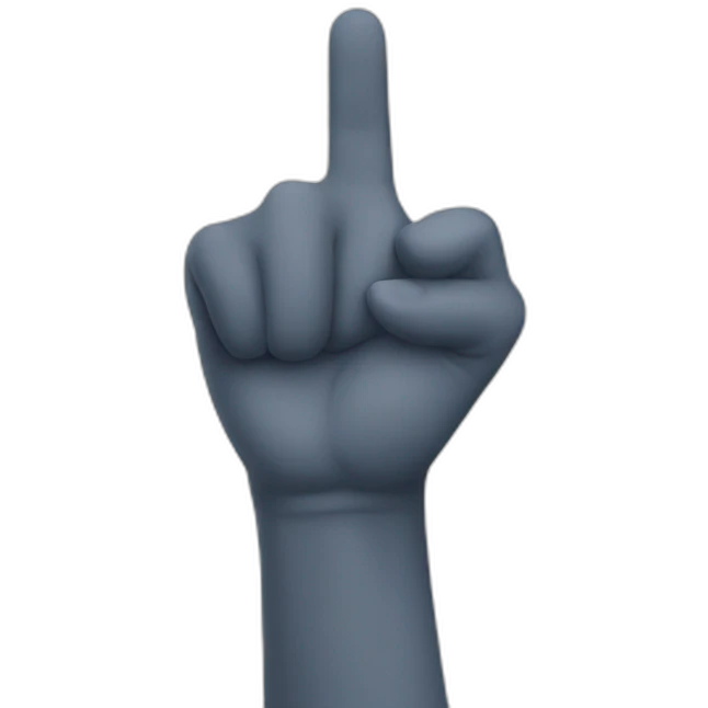 Finger pointing to front emoji