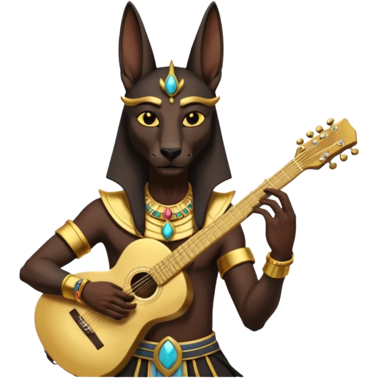 ancient anubis play guitar emoji
