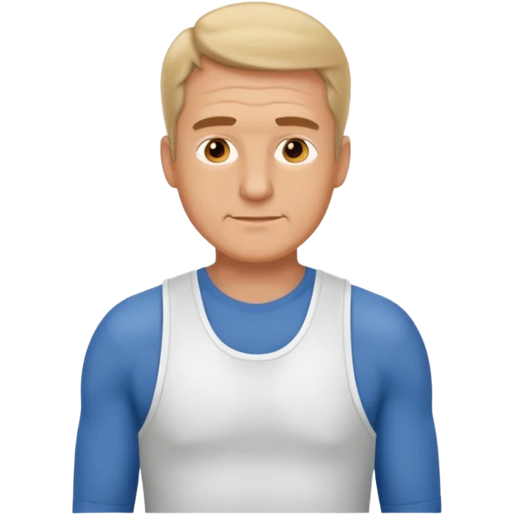 fat middle aged white man in wifebeater emoji