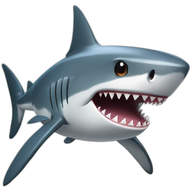 Anime shark with mouth closed emoji