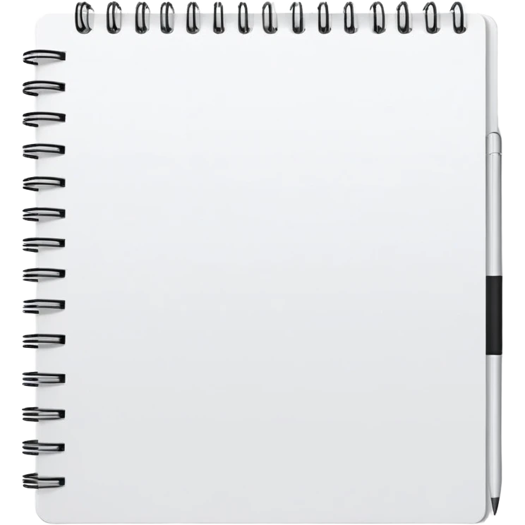 White notebook emoji