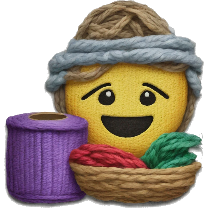 Stitching with colour craft and painting  emoji