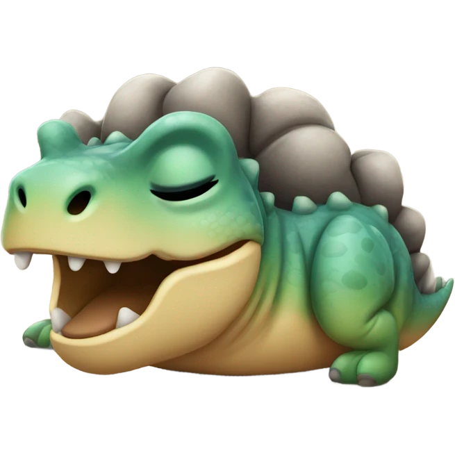 Dino sleeping emoji