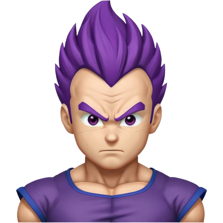 Vegeta ultra ego with purple hair emoji