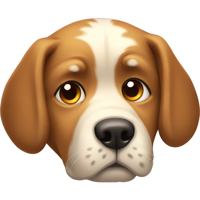 a sad dog emoji