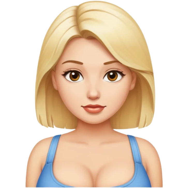 Большегрудая блондинка emoji