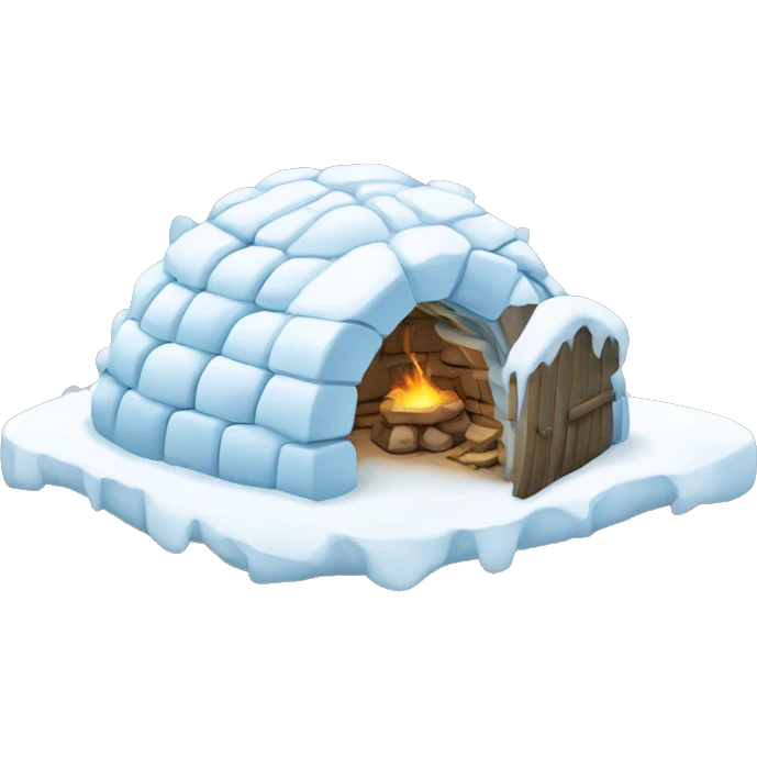winter igloo emoji