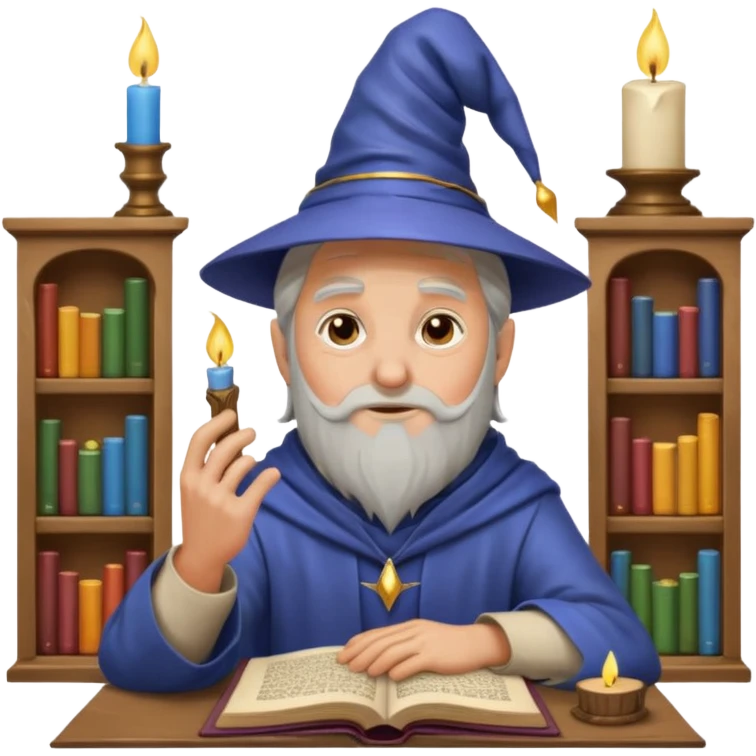 "Thinking face emoji  as a thoughtful wizard in Hogwarts library, scratching head with quill, surrounded by floating books and candles, detailed digital art in Harry Potter style, puzzled expression, magical atmosphere."
 emoji