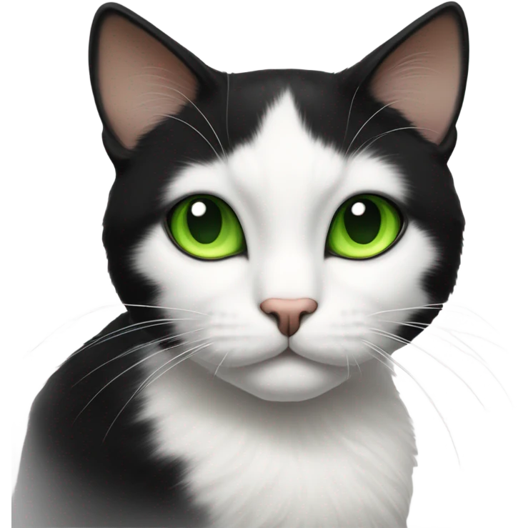 Cat black and white emoji