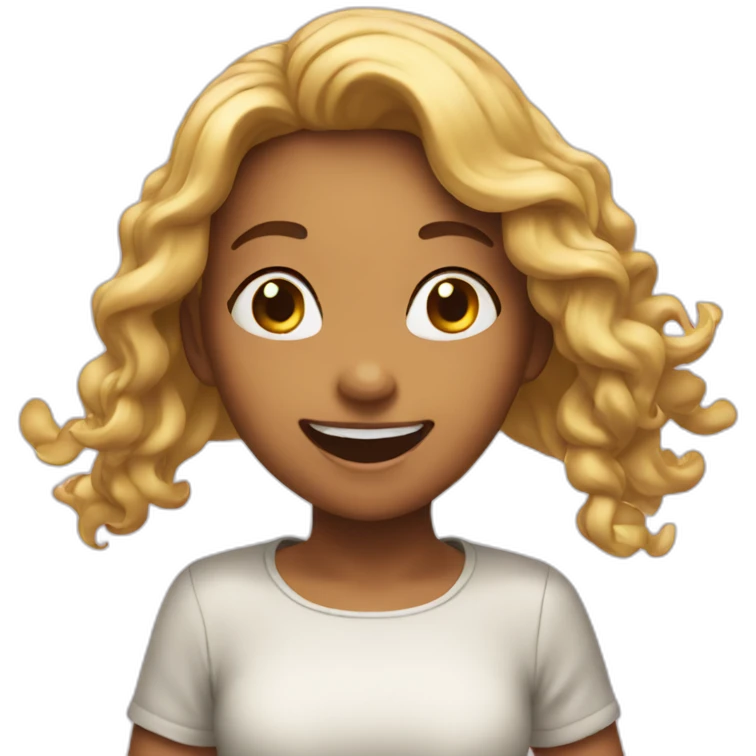 the girl is delighted emoji