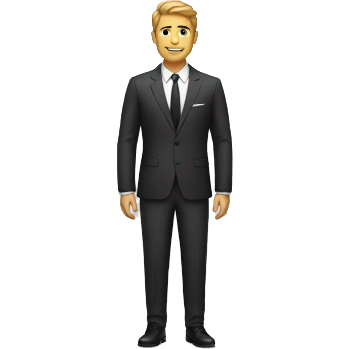 full body guy in a suit emoji