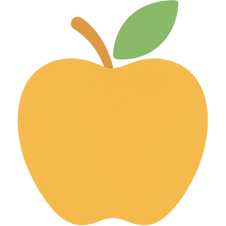 amber colored apple icon emoji