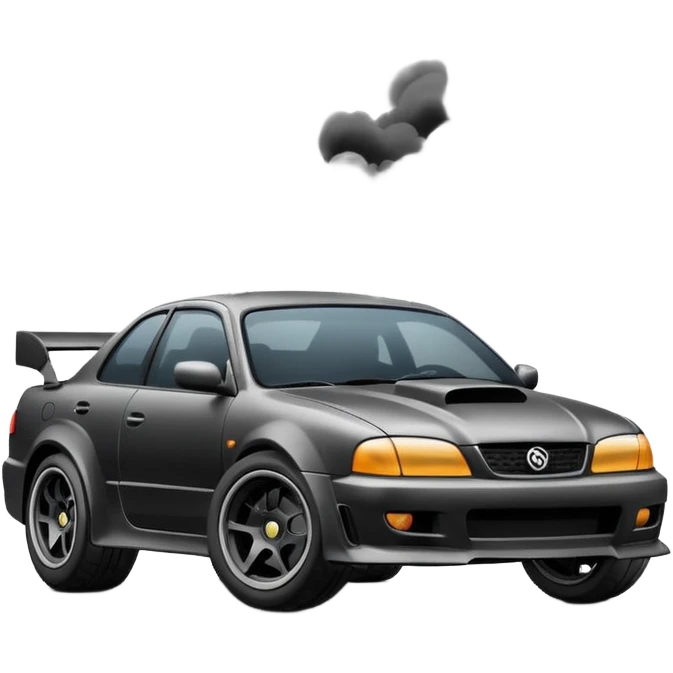 Car drifting with smoke emoji