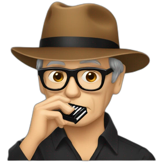 Ennio Morricone playing harmonica emoji